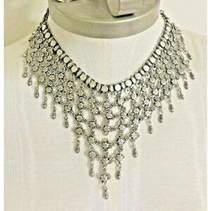 Victorian Look Handcrafted Silver Tibetan Necklace Signed